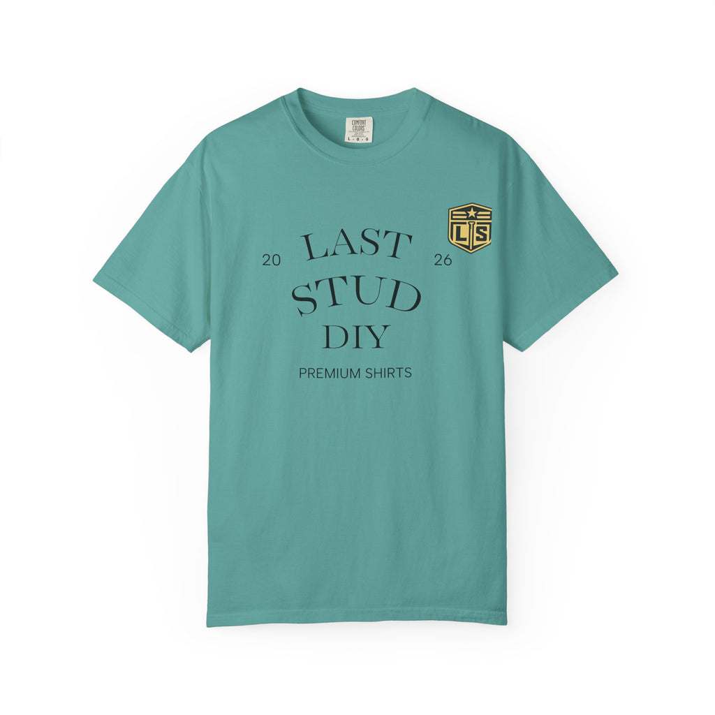 Last Stud DIY Premium T-Shirt — Minimal Crest Graphic Tee