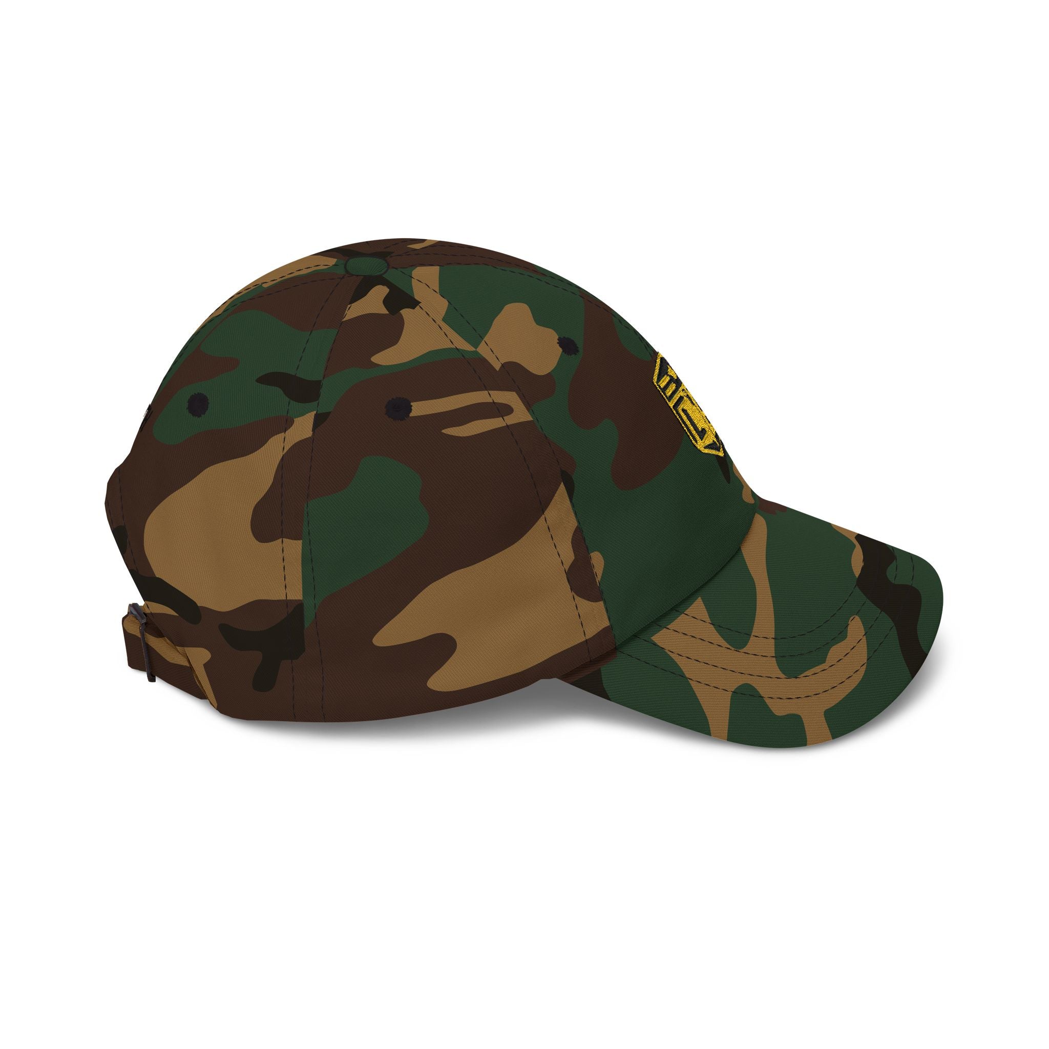 Dad Cap – Embroidered US Shield Patch & "FAITH" Backstrap Hat