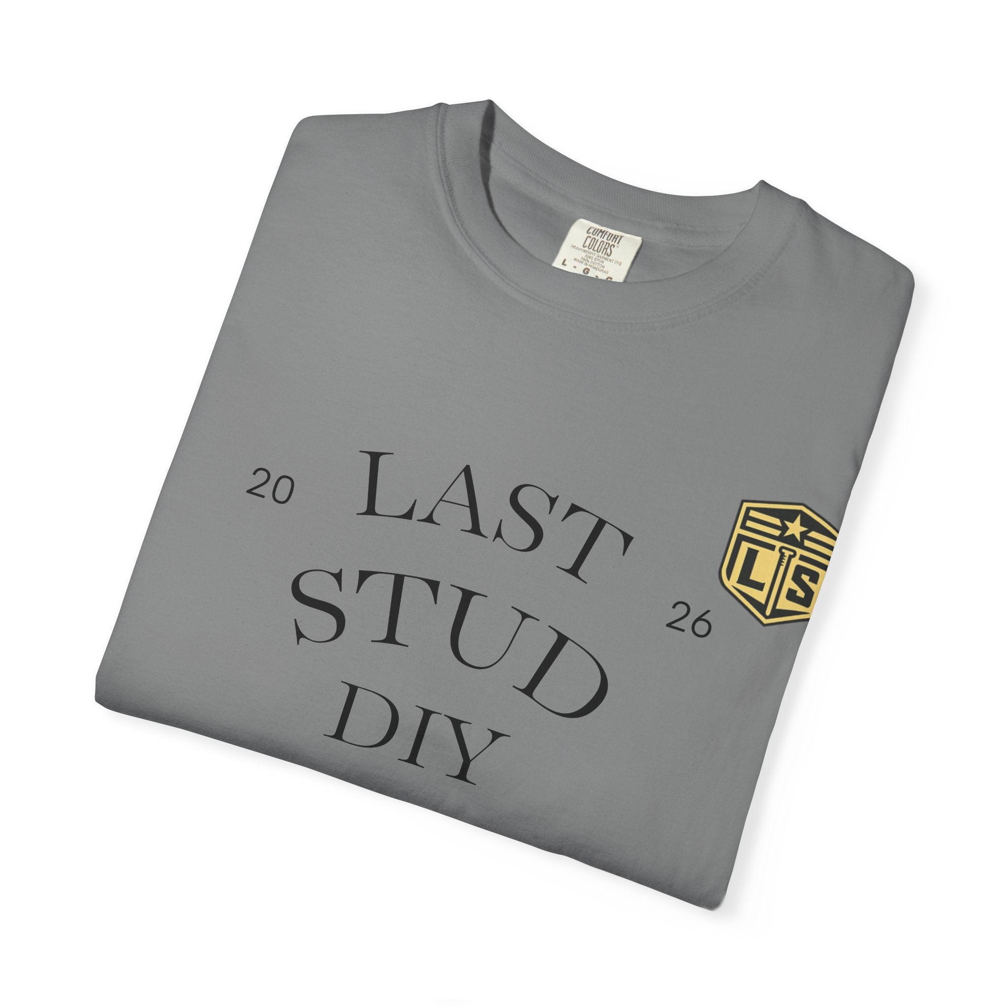 Last Stud DIY Premium T-Shirt — Minimal Crest Graphic Tee