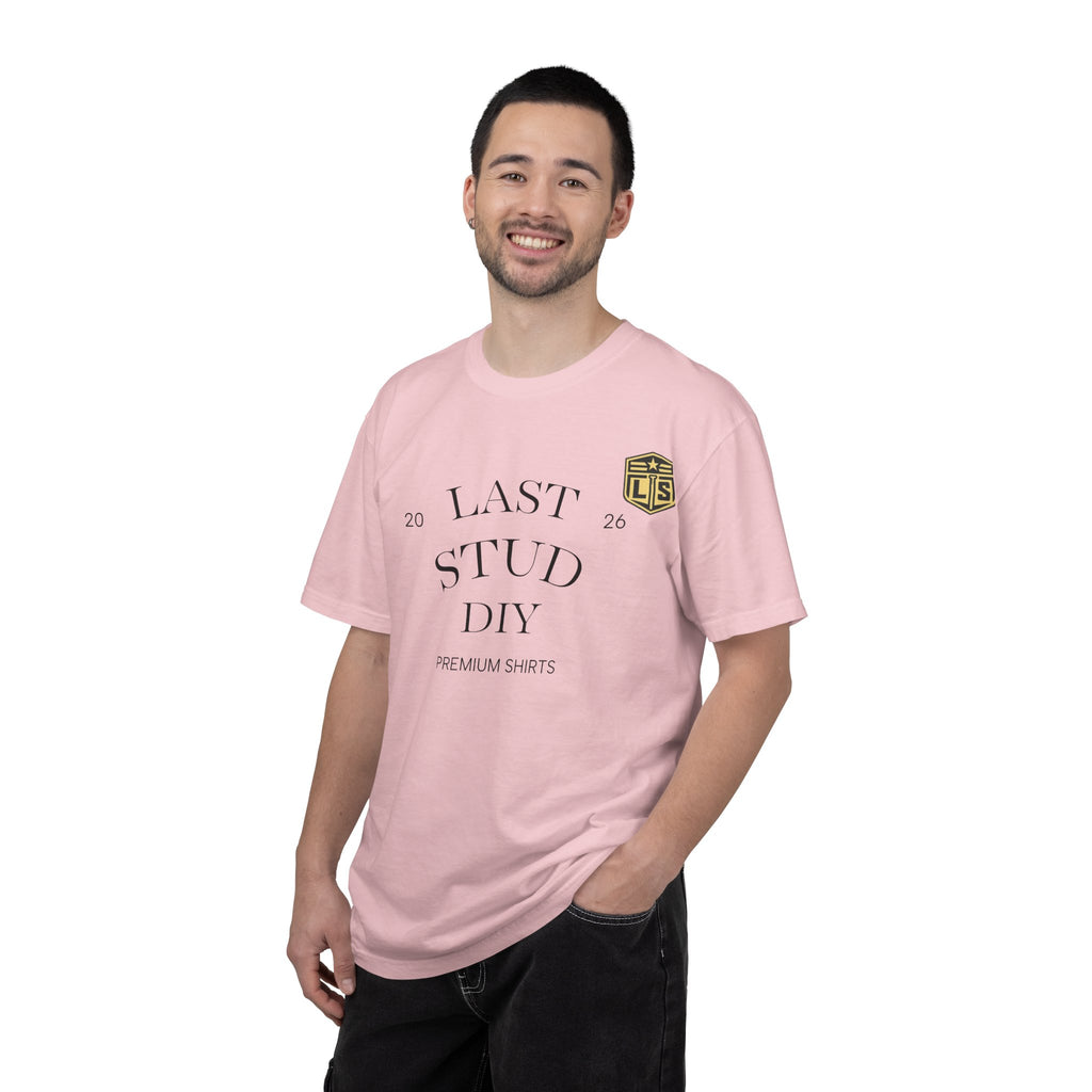 Last Stud DIY Premium T-Shirt — Minimal Crest Graphic Tee
