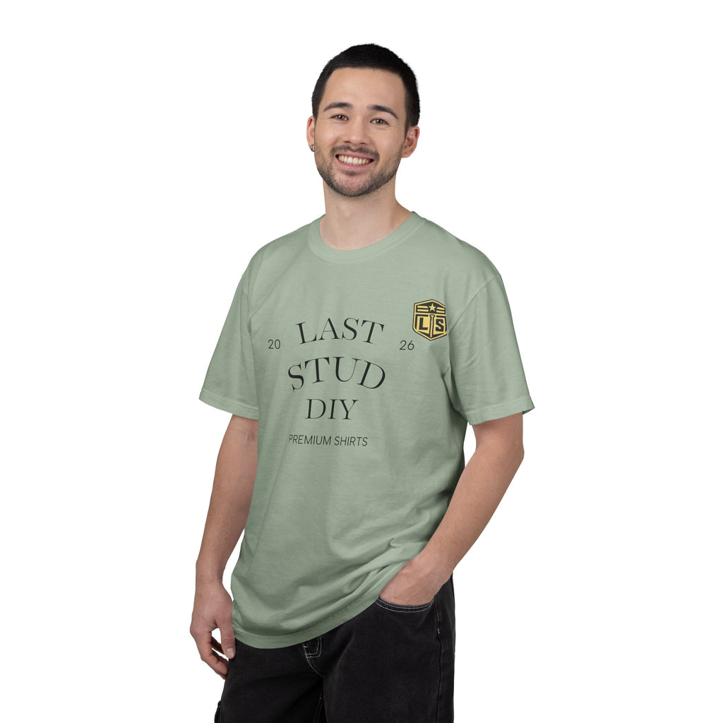 Last Stud DIY Premium T-Shirt — Minimal Crest Graphic Tee