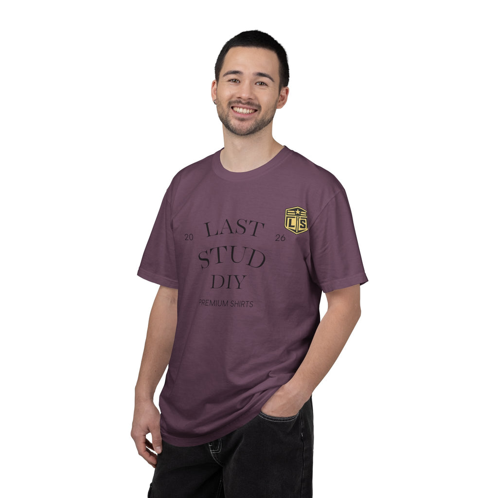 Last Stud DIY Premium T-Shirt — Minimal Crest Graphic Tee