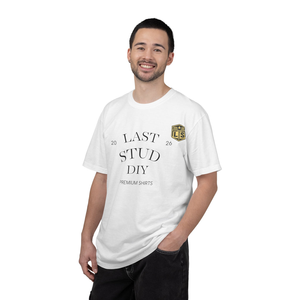 Last Stud DIY Premium T-Shirt — Minimal Crest Graphic Tee