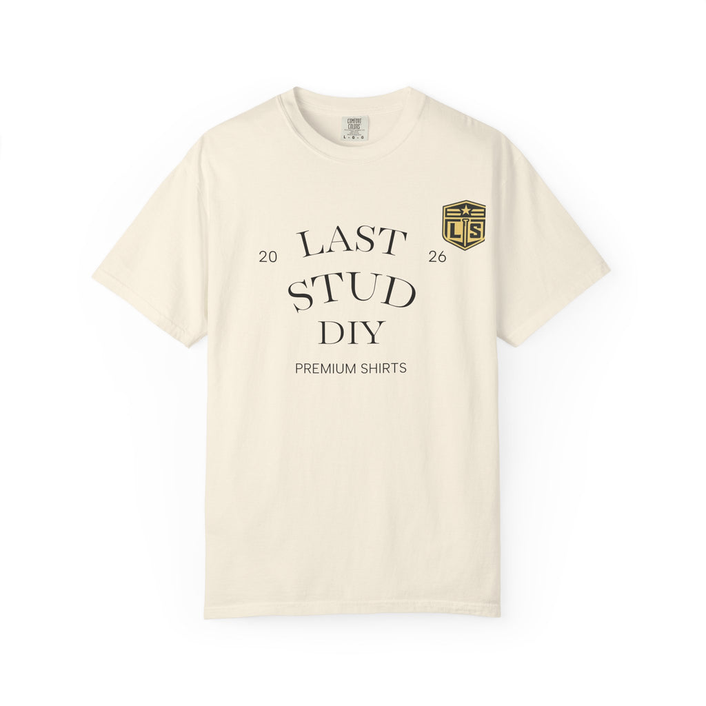 Last Stud DIY Premium T-Shirt — Minimal Crest Graphic Tee