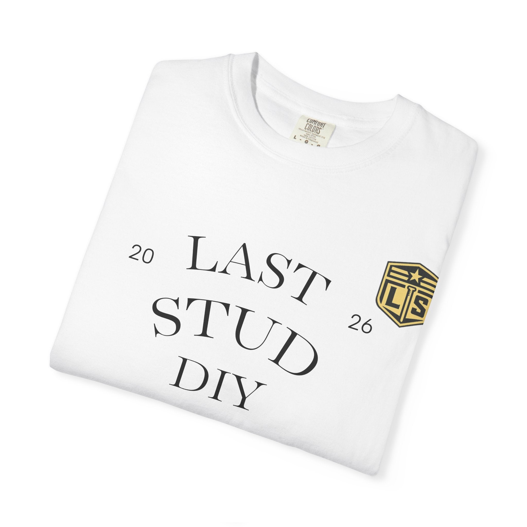 Last Stud DIY Premium T-Shirt — Minimal Crest Graphic Tee