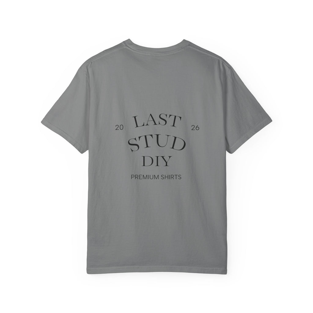 Last Stud DIY Premium T-Shirt — Minimal Crest Graphic Tee