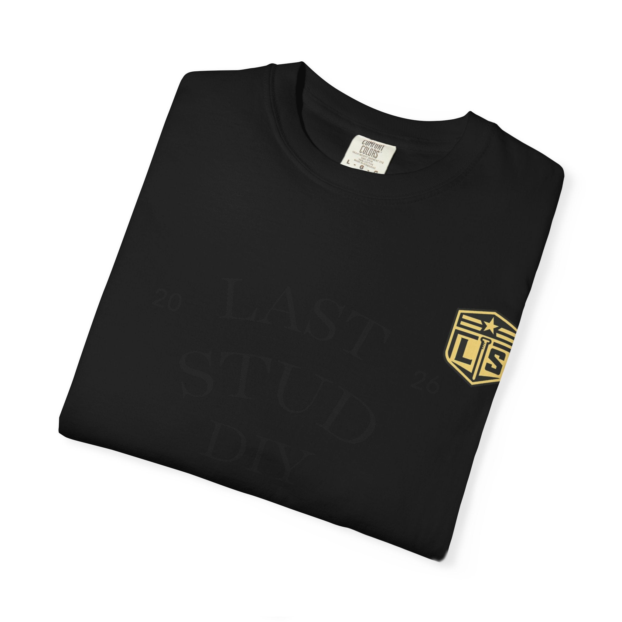 Last Stud DIY Premium T-Shirt — Minimal Crest Graphic Tee