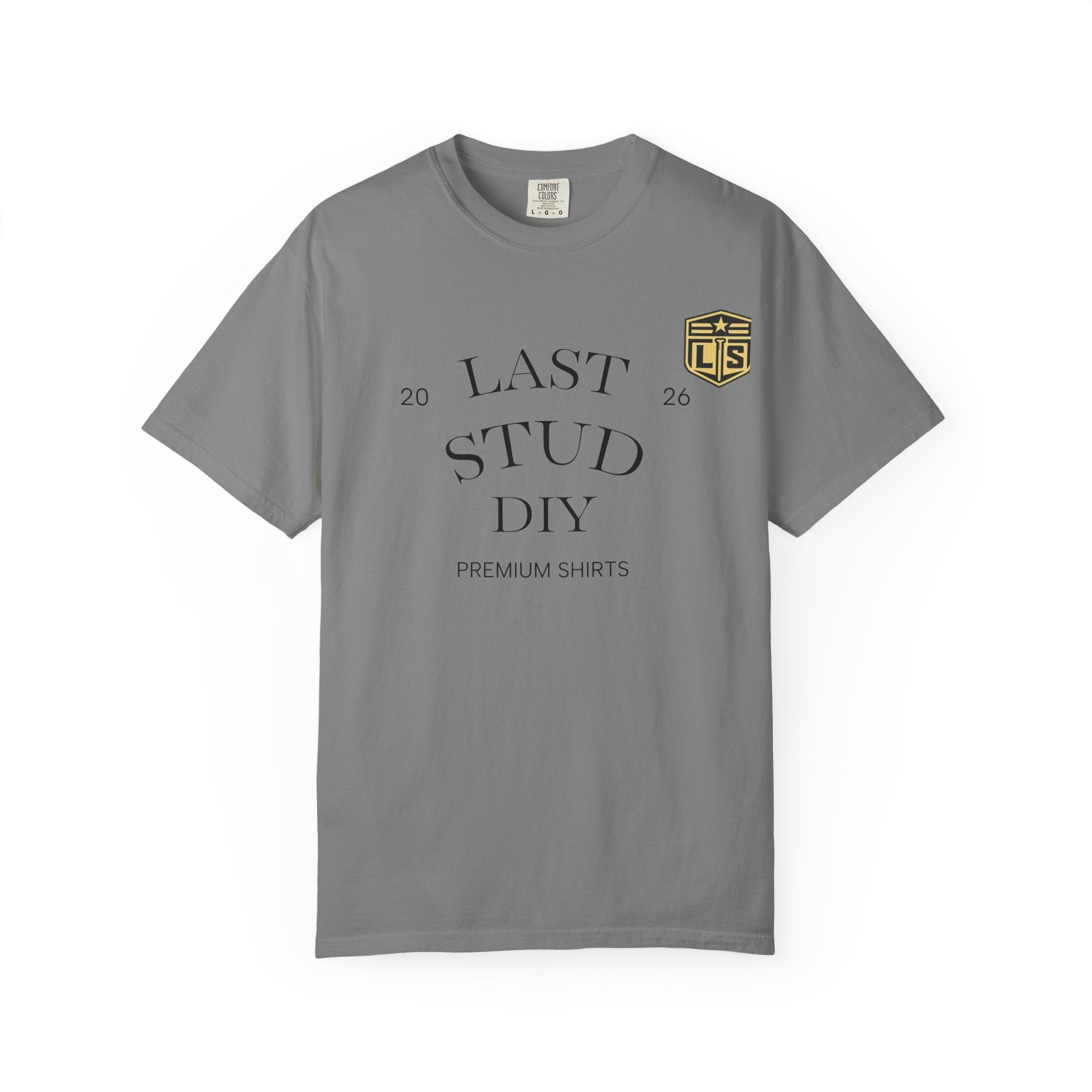 Last Stud DIY Premium T-Shirt — Minimal Crest Graphic Tee
