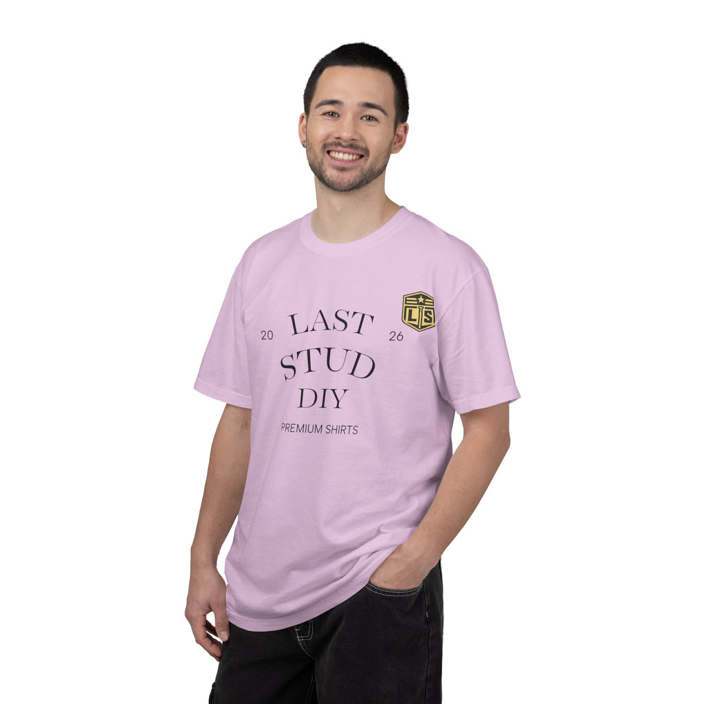 Last Stud DIY Premium T-Shirt — Minimal Crest Graphic Tee