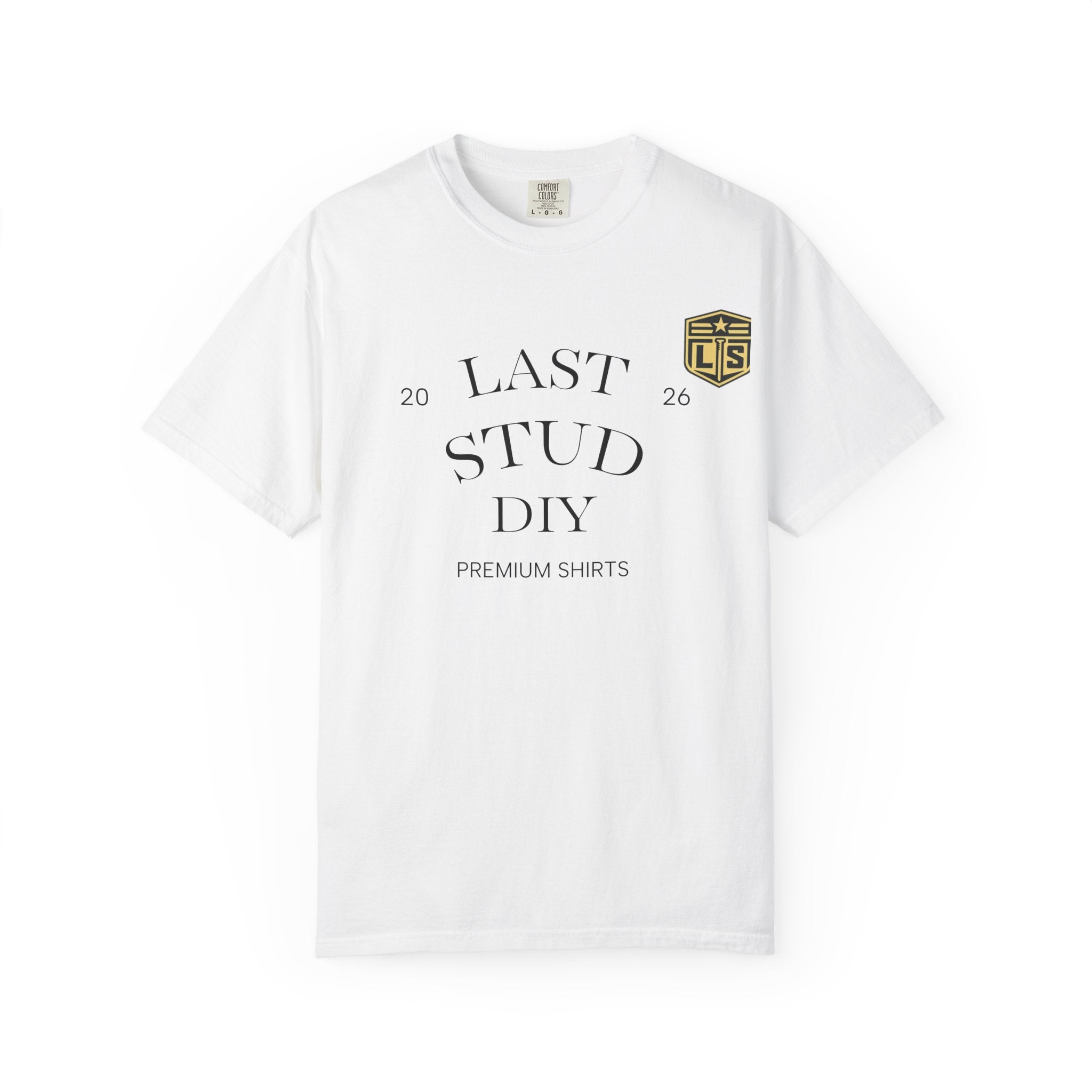 Last Stud DIY Premium T-Shirt — Minimal Crest Graphic Tee