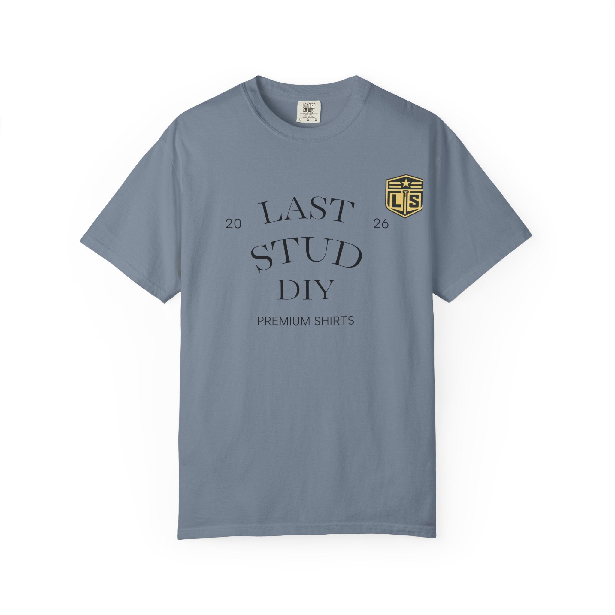 Last Stud DIY Premium T-Shirt — Minimal Crest Graphic Tee