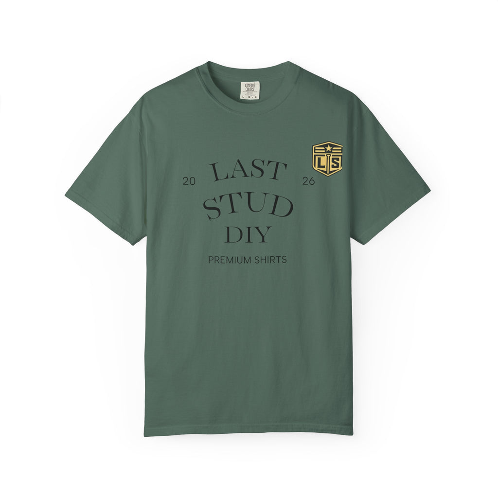Last Stud DIY Premium T-Shirt — Minimal Crest Graphic Tee