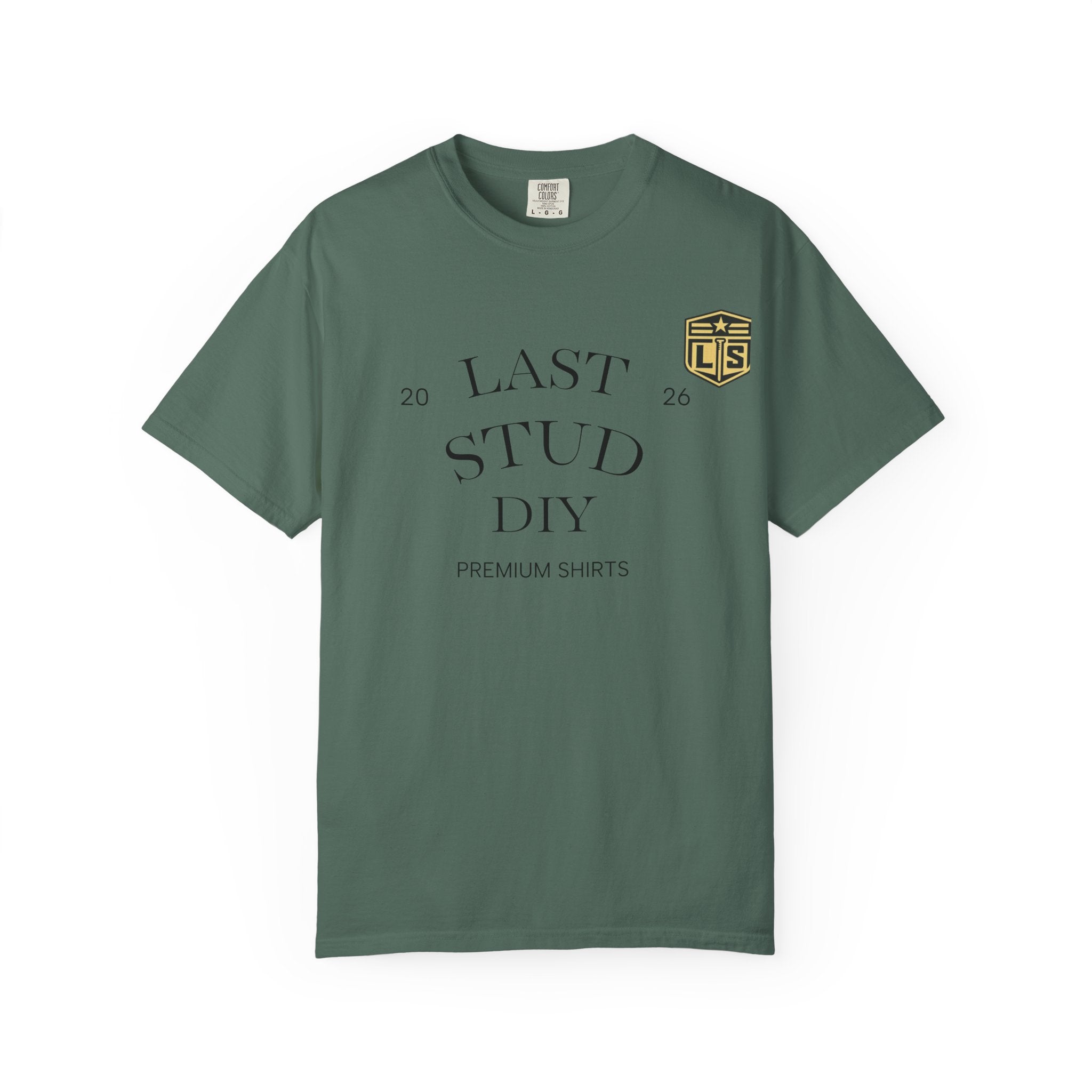 Last Stud DIY Premium T-Shirt — Minimal Crest Graphic Tee