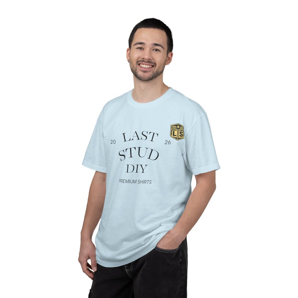 Last Stud DIY Premium T-Shirt — Minimal Crest Graphic Tee