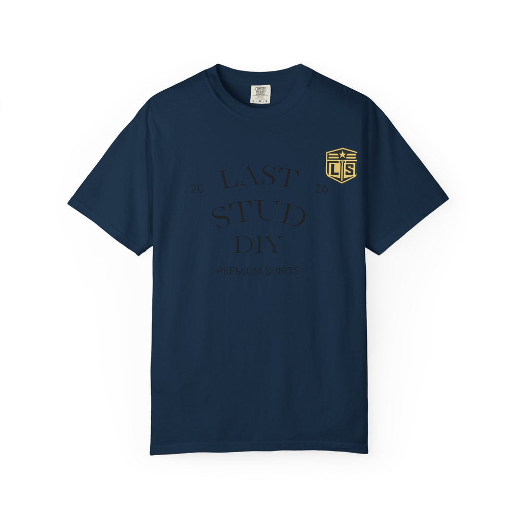 Last Stud DIY Premium T-Shirt — Minimal Crest Graphic Tee
