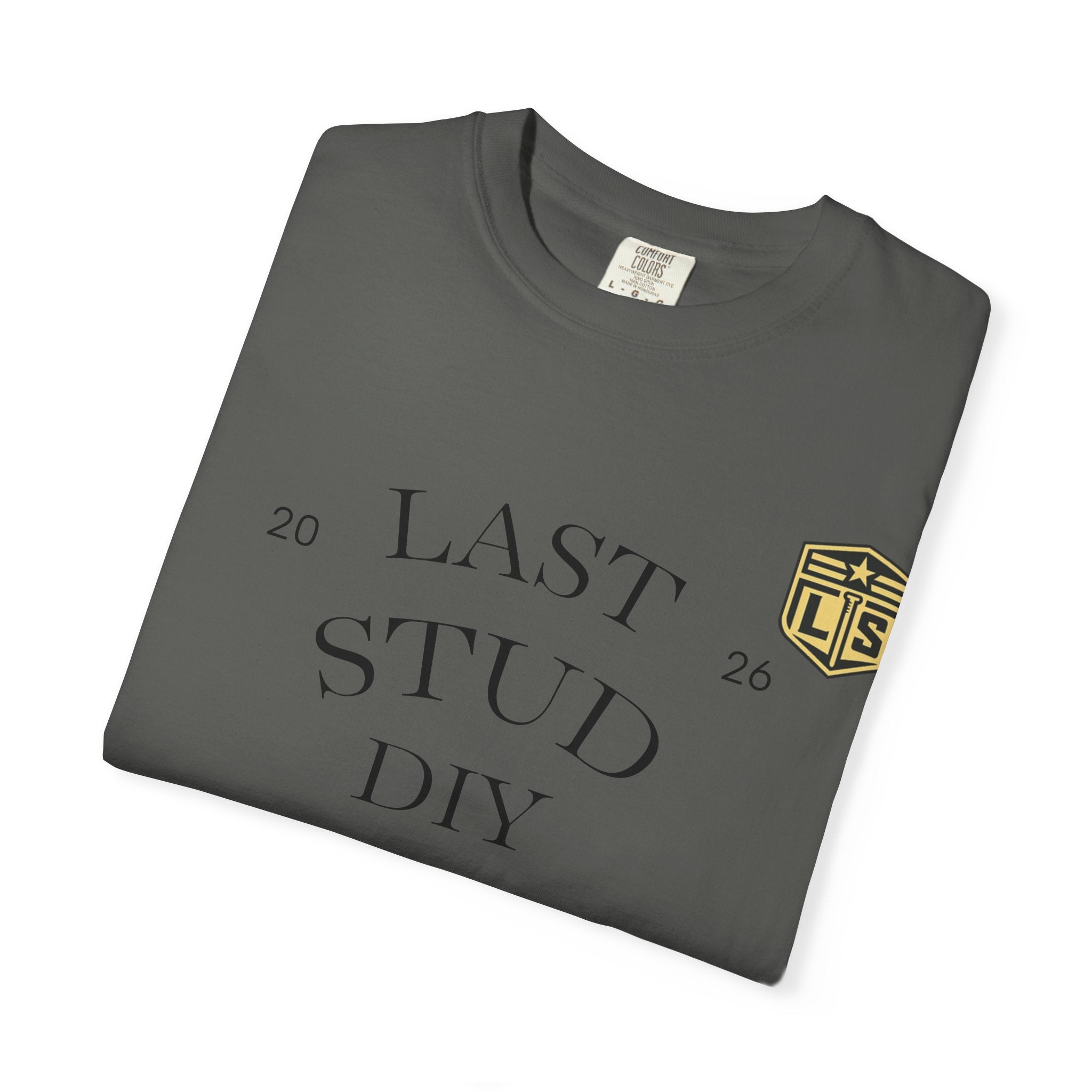 Last Stud DIY Premium T-Shirt — Minimal Crest Graphic Tee